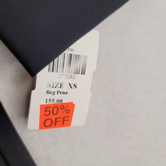 Jason Colorblock Long Sleeve Tunic Oversized XS Black Beige Made In USA - Picture 7 of 11